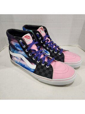 Vans SK8-Hi Classic High Top Sneakers Black Pink Canvas Men's 14 Magnus Infinity
